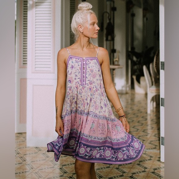 Spell and The Gypsy Collective Portobello Strappy Mini Dress NWT! - Picture 3 of 6